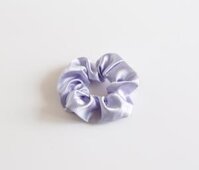 Scrunchies dây cột tóc lụa đơn sắc - Tím nhạt