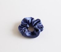 Scrunchies dây cột tóc lụa đơn sắc - Xanh đậm