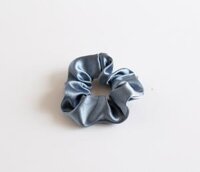 Scrunchies dây cột tóc lụa đơn sắc - Xám xanh