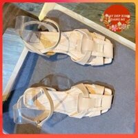 [SD-0298] Giày sandal rọ nữ/ giày đế bệt bít mũi vuông rọ   , giaydepxinh.dangmi 🛋