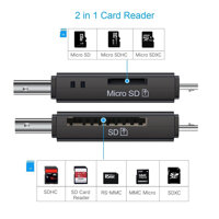 SD Card Reader All-In-One Portable TF Card Reader Card Reader ABS