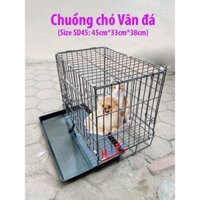 SD- SD45 Lồng chó mèo vân đá chuồng cho chó mèo gấp gọn