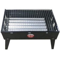SDCN -  Bếp nướng than hoa hình chữ nhật 2 tầng BBQ không khói Mega Plaza (35x27x6/21cm) + vỉ nướng