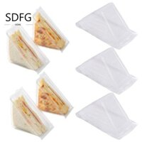 Sdfg 100 Chiếc Hộp Đựng Bánh Sandwich, Hộp Bao Bì Bánh Sandwich Dùng Một Lần Bằng Nhựa Trong Suốt, Hộp Bánh Phô Mai Lát Thiết Kế Nắp Tích Hợp Bánh Sandwich Hình Tam Giác