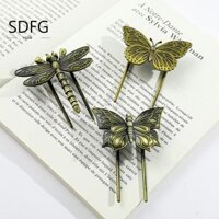 Sdfg Bướm Dấu Trang, Chuồn Chuồn Đồng Kim Loại Vintage Kẹp Sách, Văn Phòng Sử Dụng Kẹp Giấy Đọc Sách Tinh Tế Côn Trùng Đánh Dấu Trang Viết Quà Tặng