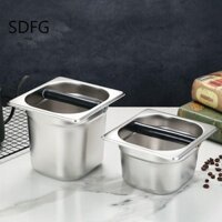 SDFG Cà Phê Knock Box Oblong Bán Tự Động Cà Phê Dư Lượng Xô Thép Không Gỉ Thanh Dụng Cụ Slag Trống