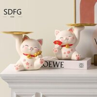 Sdfg Đồ trang trí mèo may mắn Đa năng cao cấp Dễ dàng sử dụng Tủ rượu Giá đỡ lưu trữ chìa khóa sáng tạo