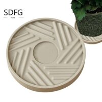 SDFG Khay đựng chậu hoa bằng nhựa tròn SDFG, đường kính trong 26,5cm / 10,43in Bánh xe di chuyển bốn bánh Khay đựng thực vật, Thảm ấm hoa bền bỉ không ồn ào trong nhà