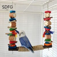Sdfg Vẹt Lồng Đồ Chơi Chống Mài Mòn Gỗ Chống Cắn Sáng Tạo Dây Bền Vẹt Leo Thang