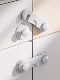 [SDHFG] 6P Nhà An Toàn Cho Bé Ổ Khóa Chống Kẹp Ngăn Kéo Trắng Khóa Tủ Bảo Vệ Tủ Lạnh Cho Trẻ Em Uni