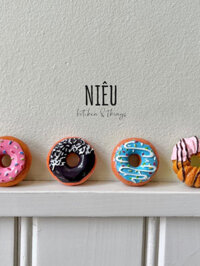 [SDHFG] Nam châm dính dán hít tủ lạnh trang trí hình bánh donut kẹo kem đồ ăn ẩm thực