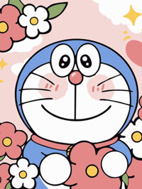 [SDJFG] Tranh Đính Đá Có Khung Doraemon Doảemon Và Nobita Doreamon Tự Làm Tại Nhà Theo Yêu Cầu Đồng
