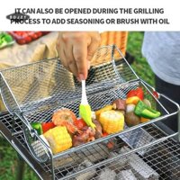 Sdjzt  Giỏ lưới nướng BBQ bằng thép không gỉ Lưới nướng Rotisserie Giỏ cuộn Thịt nướng Lồng nướng đang được bán