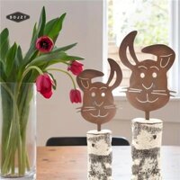 Sdjzt  Handmade Retro Thỏ Cắm Đất Trang Trí Ngoài Trời Thỏ Sắt Rusty Thủ Công Sân Ngoài Trời Nghệ Thuật Cho Trang Trí Trang Trại Đang Bán