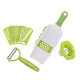 SDP Vegetable Cutter Set with 5 Blades - Vegetable Cutter Peeler Slicer Grater & Julienne Slicer Ergonomic Non Slip Handle  Excellent for Dicing Slicing Chopping Veggie Fruit Cheese