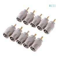 Sẽ 10 Chiếc UHF PL-259 Nam Hàn RF Đầu Nối Cắm Cho RG8X Cáp Coax Đồng Trục