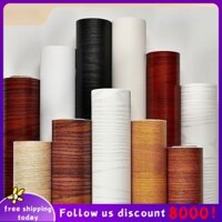 Se7ven✨Miếng dán hạt gỗ Giấy dán tường dày trang trí nội thất cải tạo veneer pvc nhãn dán tủ quần áo cửa bàn tự dính Giấy dán tường chống thấm nước chống ẩm mạnh mẽ