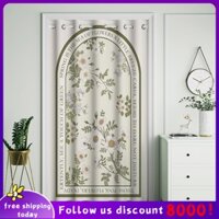 Se7ven✨Partition curtain No punching door curtain can be customized air conditioning short curtain bedroom heat insulation cold hanging curtain kitchen toilet wind blocking