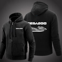 Sea Doo Seadoo Moto Nam Mùa Xuân Mới Màu Trơn Zip Có Mũ Trùm Đầu Cotton Dài Tay Áo Khoác Áo Khoác Áo Khoác