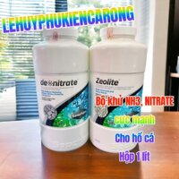 SEACHEM Denitrate Và Zeolite Bộ Khử NH3, NO3, Nitrate Cực Mạnh Giành Cho Hồ Cá Hộp 1 Lít Tem Chính Hãng