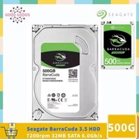 Seagate BarraCuda (ST500DM009) 500GB HDD 7200 RPM 64MB Cache SATA 6Gb / s Ổ Cứng Bên Trong 3.5 "