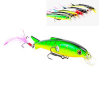 SeaKnight SK007 Minnow 16g 100mm 0.6-1.2M 1PC Fishing Lures with Feather Artificial Baits Swimbait Wobblers Minnow Fishi