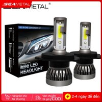 Seametal 2 Chiếc Ô Tô Hights H1 H4 9006 6000k 100w 12v Bóng Đèn Pha LED Trắng Siêu Sáng Chip COB Đèn Sương Mù Ô Tô LED