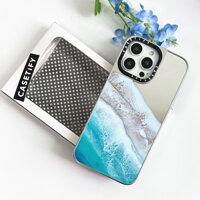 Seaside White Spoondrift Gương Vỏ Cho IPhone 11 12 13 12Pro 14PLUS 15 16 Pro Max Vỏ Sạc Từ Tính Không Dây Mặt Sau PC Cứng Mềm Viền Ốp điện thoại Hộp Đóng Gói