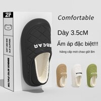 SEASOO in chữ giày bông mùa đông Giày cotton nhung mới Thiết kế tối giản đầy phong cách