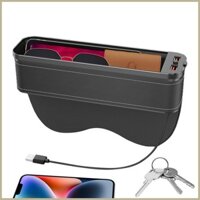 Seat Crevice Storage Auto Seat Filler Organizer Sắp xếp ghế ô tô có bộ sạc nhanh USB và đèn LED Car shopeban2vn