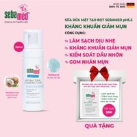 Sebamed Sữa rửa mặt dạng tạo bọt kháng khuẩn giảm mụn Antibacterial Cleansing Foam pH5.5 150ml