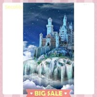 [secolily.vn] 5d diy castle diamond artwork full round drill resin canvas for office home wall