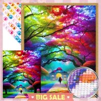 [secolily.vn] Máy khoan tròn đầy đủ 5d diy một phần ab diamond painting forest kit trang trí nội thất