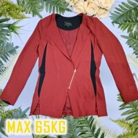 [Second hand] Áo blazer nữ đỏ đô hàng hiệu Compagna Thanh lý