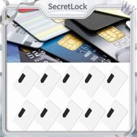 SecretLock Người giữ thẻ NFC 10pcs SMART chống trộm cắp dây đeo tay áo chống RFID cho thẻ tín dụng cho thẻ tín dụng