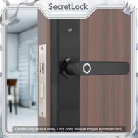 SecretLock Thẻ Vân Tay Mật Khẩu Chìa Khóa Chống Trộm 2‑Tough Điện Tử Bảo Gia Đình Cửa Thông Minh Màu Đen