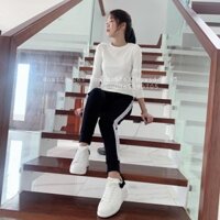 SEE GDT Quần Thể Thao Nỉ 3 Sọc Cho Cả Nam và Nữ QT22(40-74kg) Form Chuẩn, Chất Dày Đẹp loại một. 20 SEE