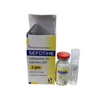 Sefotime 1g (Cefotaxime) – Thuốc tiêm kháng sinh điều trị nhiễm khuẩn hiệu quả (hộp 1 lọ bột khô kèm 1 ống dung môi)