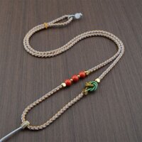 Seiko Bện Mandala Hoa Nút Thắt Lưng Dây Buộc Mã Não Ngọc Vòng Cổ Dây Có Thể Điều Chỉnh Tay Bọc Niche040201