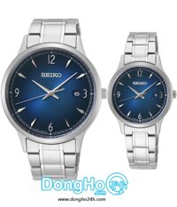 Seiko Cặp (SGEH89P1 - SXDG99P1) Quartz (Pin) Dây Kim Loại - Chính Hãng