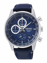 Seiko Chronograph 8T67 100m dây da 6 kim SSB333P1 - Smile Watch