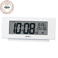 Seiko Clock Alarm Clock Digital Radio-controlled White Pearl 77×174×38mm Comfort Environment NAVI SQ794W
Seiko Clock (Seiko Clock) Table Clock Silver Metallic Body Size: 7.7×17.4×3.8cm Alarm Clock Radio-controlled Digital Temperature Humidity Display Comf