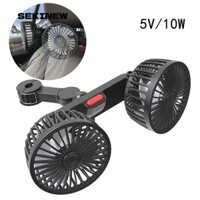 Sekinew Ghế Ô Tô Trở Lại Quạt Làm Mát Ghế Ô Tô Lưng Sạc USB Xoay 360 Độ Nội Thất Ô Tô Quạt Hai Đầu