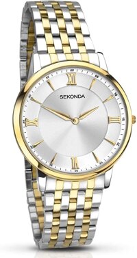 Sekonda Gents Analogue Quartz Watch with Silver Dial and Two Tone Strap 1335