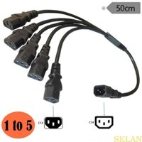 Sela 0 5m 3 chân IEC320-C14 Nam Cắm Sang Nhiều C13 Nữ Adapter Dây Y Bộ Chia Nguồn Điện Chuyển Đổi Dây Cáp Bl