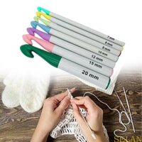 Sela 7 Miếng Nhựa Lớn Tay Cầm Móc Bộ Kích Thước Lớn 7 Mm-20 Mm Nhiều Màu Sắc Áo Len Đan Sợi Dệt May C