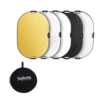 Selens 5-in-1 60x80 Inch Large Oval Reflector with Handle, 5-in-1 Collapsible for Photography Photo Studio Lighting & Outdoor Lighting