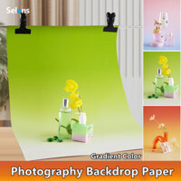 Selens 57*87cm Chụp Ảnh Phông Nền Màu Gradient Giấy Nền Hai Mặt Chống Thấm Nước Cho Thực Phẩm Trang Sức Mỹ Phẩm Chụp Ảnh
