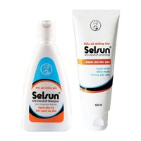 Selsun Combo Selsun Anti-dandruff Sạch Nấm Sạch Gàu Dành Cho Tóc Gàu (Dầu Gội 100ml + Dầu Xả 100ml)