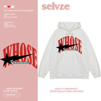 SELVZE Áo hoodie in hình ngôi sao áo khoác thông thường ấm áp mùa thu đông